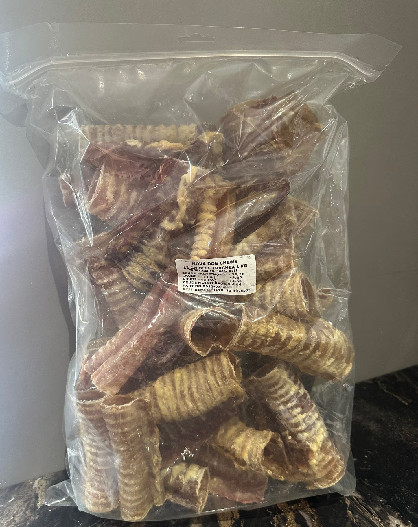 1KG Beef Trachea - 12cm
